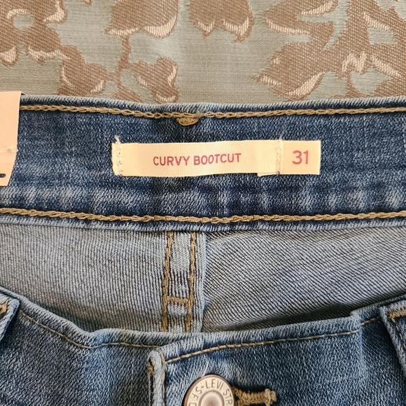 Levi's Curvy Bootcut Mid Rise Blue Jeans Women's Size 31 / 12 Short - Picture 6 of 14